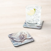 Wasserfarbenschneeauge Getränkeuntersetzer (Rechte Seite)