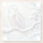 Wasserfarbenschneeauge Glasuntersetzer (Rückseite)