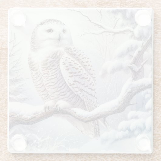 Wasserfarbenschneeauge Glasuntersetzer (Rückseite)