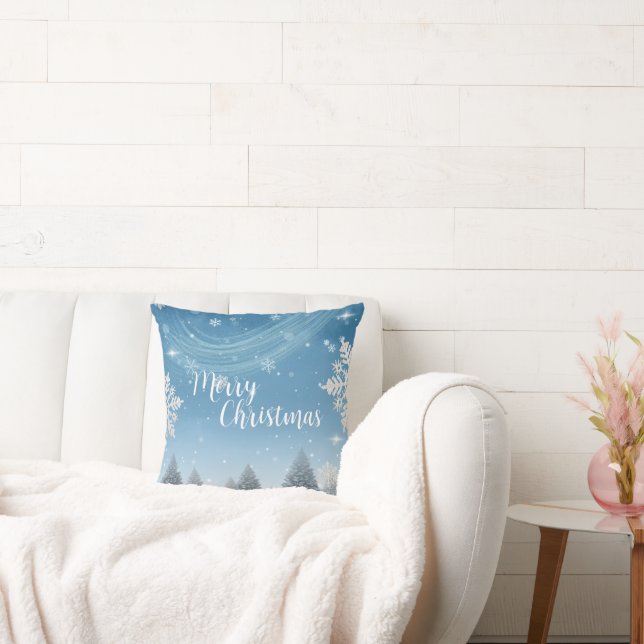 Wasserfarbenschneeflocke Weihnachtsbaum Sommerfest Kissen (Liege)