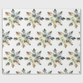 Wasserfarbenschneeflocken, magische Farben Geschenkpapier (Flach)