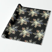 Wasserfarbenschneeflocken, magische Farben Geschenkpapier (Ungerollt)