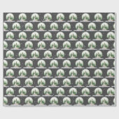 Wasserfarbenschneemann im Schneeglobe Geschenkpapier (Flach)