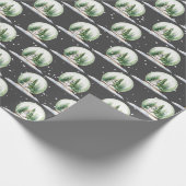 Wasserfarbenschneemann im Schneeglobe Geschenkpapier (Ecke)