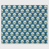 Wasserfarbenschneemann im Schneeglobe Geschenkpapier (Flach)