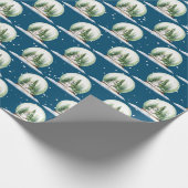 Wasserfarbenschneemann im Schneeglobe Geschenkpapier (Ecke)