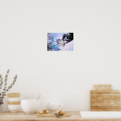 Wasserfarbenschneeopard Poster (Küche)