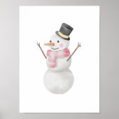 Wasserfarbenschneeplakat Poster (Vorne)