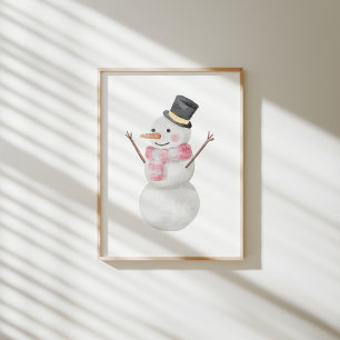 Wasserfarbenschneeplakat Poster