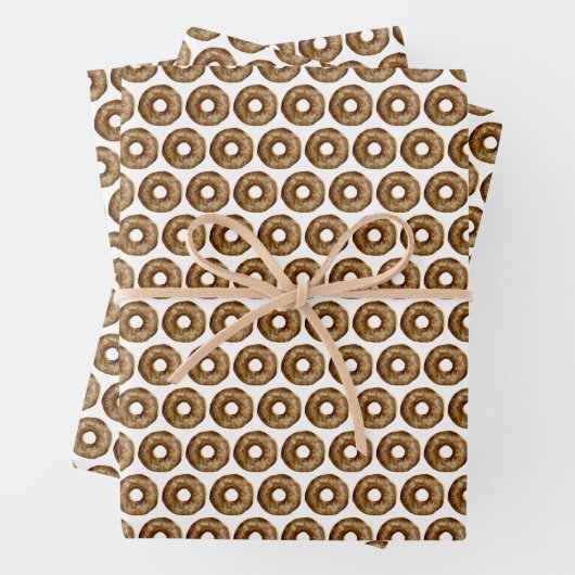 Wasserfarbenschokolade Sprinkle Donuts Muster Geschenkpapier Set (Beispiel)
