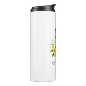 Wasserfarbenschüssel mit gelben Blumen Thermosbecher (Nach links gedreht)