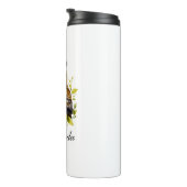 Wasserfarbenschüssel mit gelben Blumen Thermosbecher (Nach rechts gedreht)