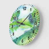 Wasserfarbenschutz-Uhr Große Wanduhr (Winkel)