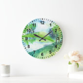 Wasserfarbenschutz-Uhr Große Wanduhr (Zuhause)