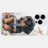 WASSERFARBENSCHWARZ UND DACKEL-HUND Case-Mate iPhone HÜLLE (Rückseite (Horizontal))