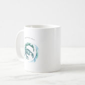Wasserfarbenscorpio Astrologie Zodiac | Monogramm Kaffeetasse (Vorderseite Links)