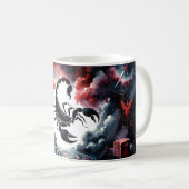 Wasserfarbenscorpio Kaffeetasse (VorderseiteRechts)