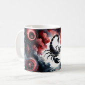 Wasserfarbenscorpio Kaffeetasse (Vorderseite Links)