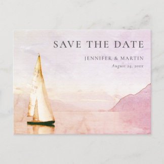 Wasserfarbensee Save the Date Postkarten