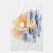 Wasserfarbensegeln Sailboat Wassersportzentrum Was Geschirrtuch (Vertikal)