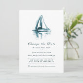 Wasserfarbensegler ändern Datumskarte Save The Date (Stehend Vorderseite)