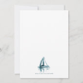 Wasserfarbensegler ändern Datumskarte Save The Date (Rückseite)