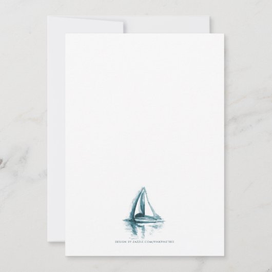 Wasserfarbensegler ändern Datumskarte Save The Date (Rückseite)