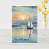 Wasserfarbensegler auf dem Beileid Karte (Gelbe Blume)