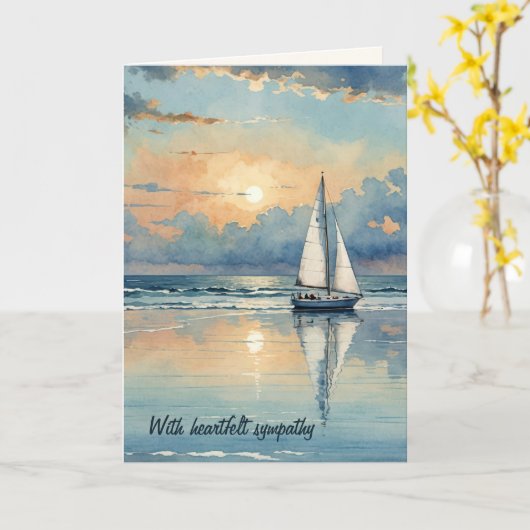 Wasserfarbensegler auf dem Beileid Karte (Gelbe Blume)
