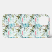 Wasserfarbensegler mit Palmbaummuster Case-Mate iPhone Hülle (Rückseite (Horizontal))