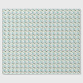 Wasserfarbensegler mit Palmbaummuster Geschenkpapier (Flach)