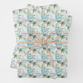 Wasserfarbensegler mit Palmbaummuster Geschenkpapier Set (Beispiel)
