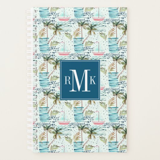 Wasserfarbensegler mit Palmbaummuster Planer (Vorderseite)