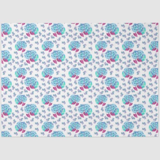 Wasserfarbenserie Hydrangea 6 Seidenpapier (Vorderseite)