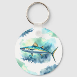 Wasserfarbenserie: Mackerel Schlüsselanhänger