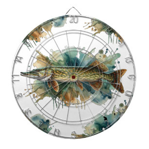 Wasserfarbenserie: Pike Dartscheibe
