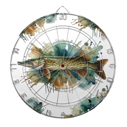 Wasserfarbenserie: Pike Dartscheibe (vorne)