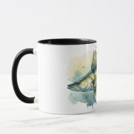Wasserfarbenserie: Zander/Walleye Tasse