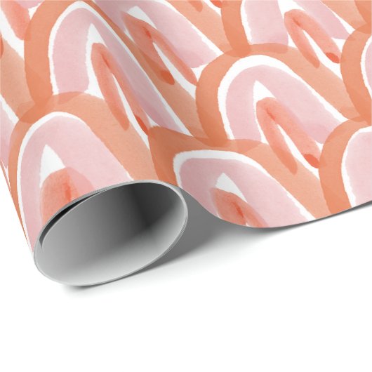 Wasserfarbenskala in Rot Geschenkpapier (Rolleneckpunkt)