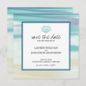 Wasserfarbenskallocke Muschel Save the Date (Vorne/Hinten)