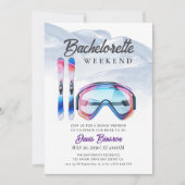 Wasserfarbenskifahren Einladung (Vorderseite)