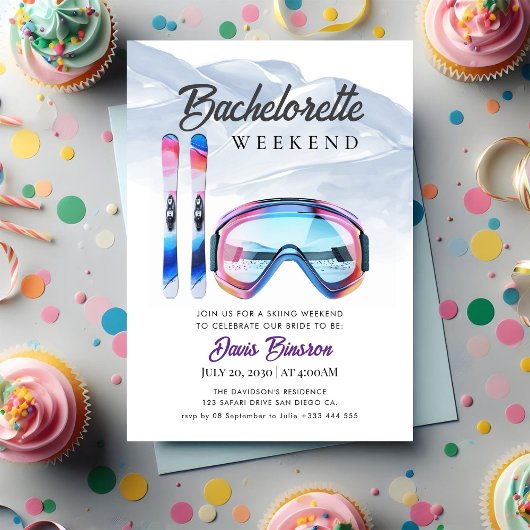 Wasserfarbenskifahren Einladung