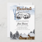 Wasserfarbenskifahren Einladung (Vorderseite)