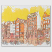 Wasserfarbenskizze oder Illustration eines traditi Geschenkpapier (Flach)