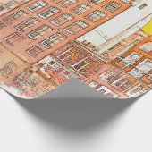 Wasserfarbenskizze oder Illustration eines traditi Geschenkpapier (Ecke)