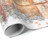 Wasserfarbenskizze oder Illustration eines traditi Geschenkpapier (Rolleneckpunkt)