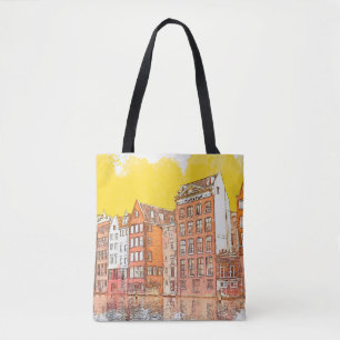 Wasserfarbenskizze oder Illustration eines traditi Tasche
