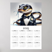 Wasserfarbensnake Tuxedo Bow Krawatte 2025 Mauerka Poster (Vorne)