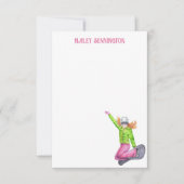 Wasserfarbensnowboarden Personalisiert Dankeskarte (Vorderseite)