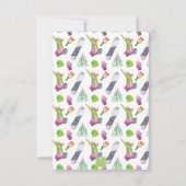 Wasserfarbensnowboarden Personalisiert Dankeskarte (Rückseite)